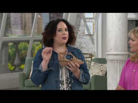 Earth Suede Peep-toe Wedge Sandals - Curvet on QVC