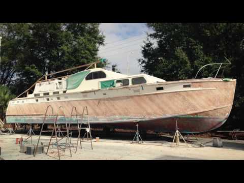 Huckins Refit: 52' 1955 Offshore, VOLARE - Youtube Video