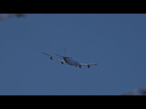 Overhead takeoff! German Air Force Airbus A340-313 take off at Cologne/Bonn Airport