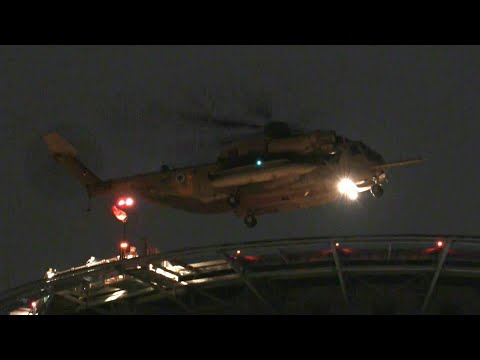 A helicopter carrying released Israeli hostages arrives at hospital in Tel Aviv | AFP