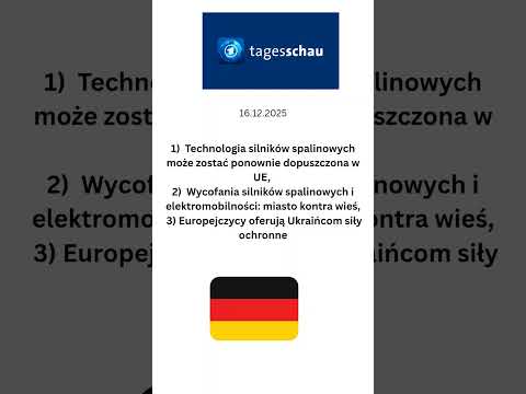 Niemiecki dziennik telewizyjny @Tagesschau 16 grudnia