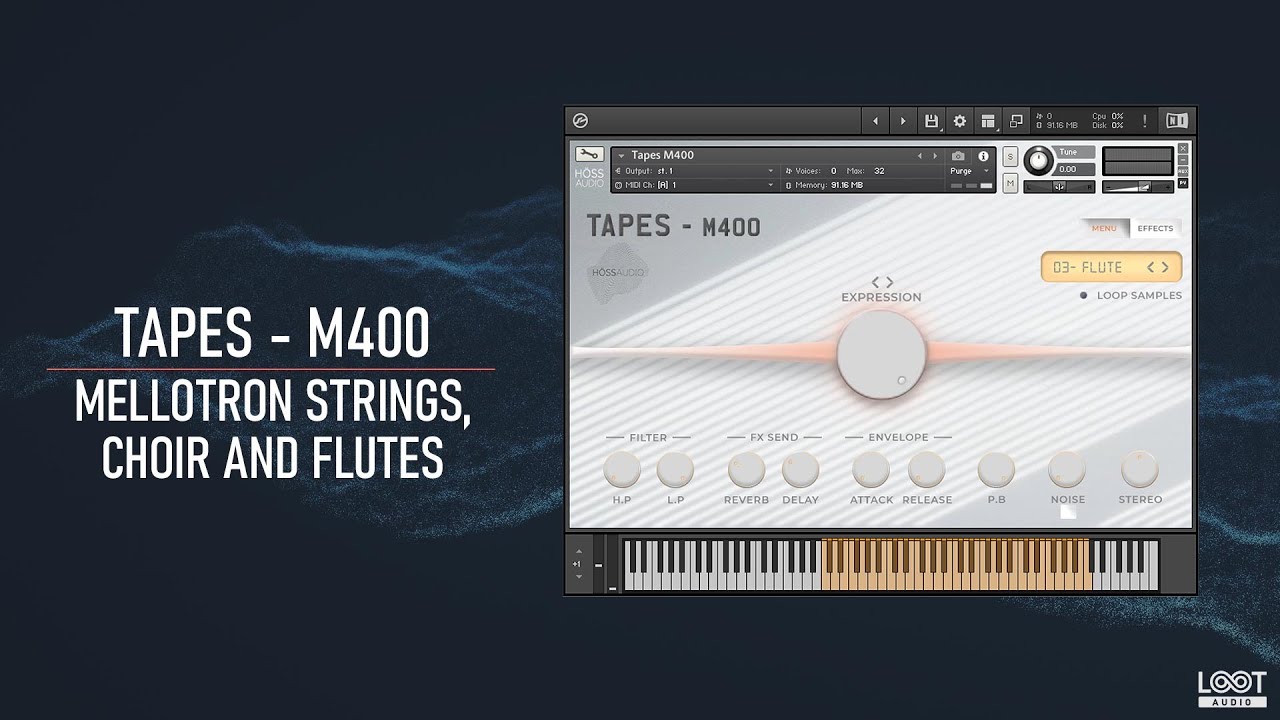 Tapes M400 | Kontakt | Mellotron | Hoss Audio