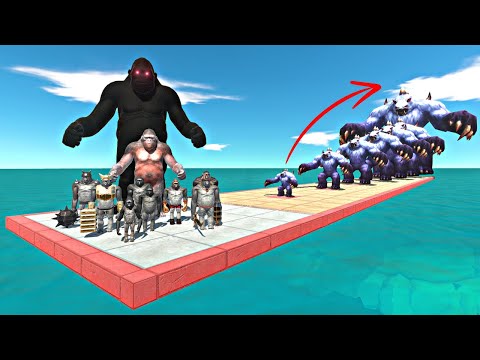 Mutant Primates vs 7 Levels of Mutant Bear - Animal Revolt Battle Simulator