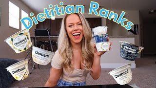 Greek Yogurt Taste Test || Dietitian Ranks BEST Chobani  || Is Greek Yogurt Healthy?