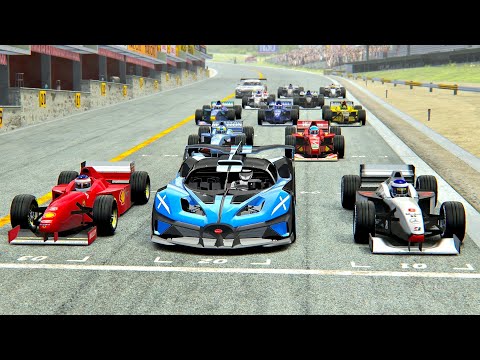 Bugatti Bolide vs Grand Prix 3 F1 Cars at Old Monza
