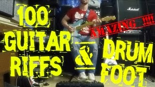 100 Guitar Riffs & Drum Foot (STEACKMIKE ONE MAN BAND)