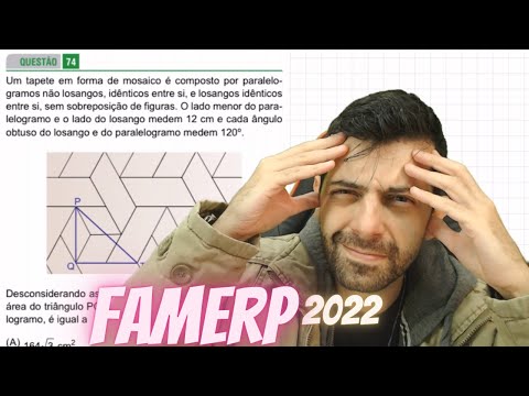FAMERP 2022 Q74 - Um tapete em forma de mosaico é composto por paralelogramos não losangos