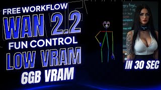 WAN 2.2 Fun Control ComfyUI Workflow (GGUF, Low VRAM 5 to 6 GB)