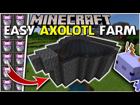 Minecraft - AXOLOTL Farm | All Colors, Rare's, Easy