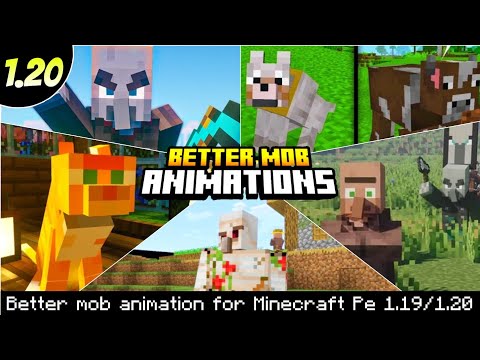 Better Mob Animation For Minecraft Pe 1.19/1.20 | New Mob Animation For Mcpe | 2023