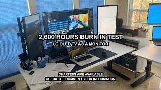 2,600 Hours Burn-In Test | LG OLED TV as a Monitor
