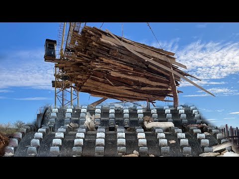 Incredible Chipper: Shredding Logs with Precision in Wood Processing.