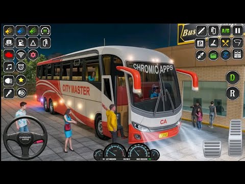 City Coach Bus Simulator Driving 3D | Bus Game | Real Bus Passenger Parking Drive | Bus Simulator 3D