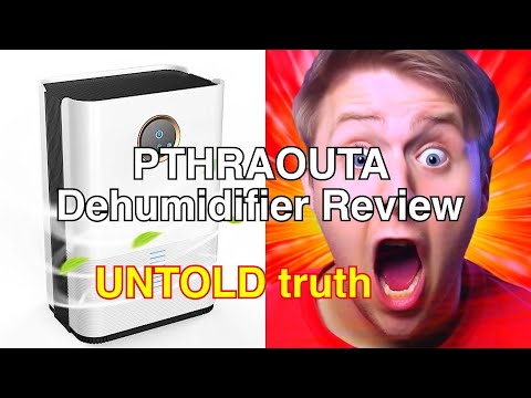 PTHRAOUTA Home Dehumidifier with Drain Hose, (950 sq.ft) 95oz Quiet dehumidifier for Bathroom Bedroom, with Air Reusable Filter Indoor deshumidificador for Basement RV Closet video review thumbnail