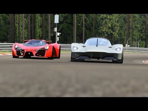 Aston Martin Valkyrie vs Ferrari F80 Concept at Nordschleife