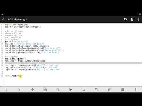 Qpython Tutorial 47 Get Response From Button Clicks