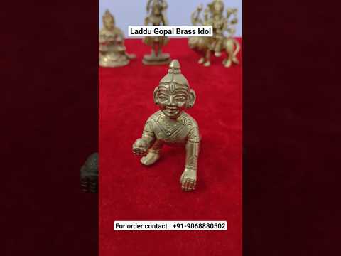 Brass laddu gopal statue, home