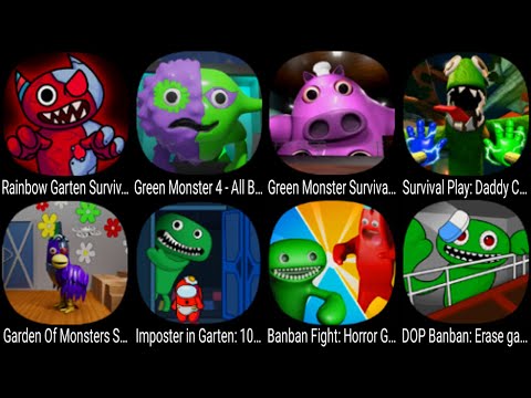 Rainbow Garten Survivor, Green Monster 4 - All BOSS, Green Monster Survival 4, Garden Of Monsters