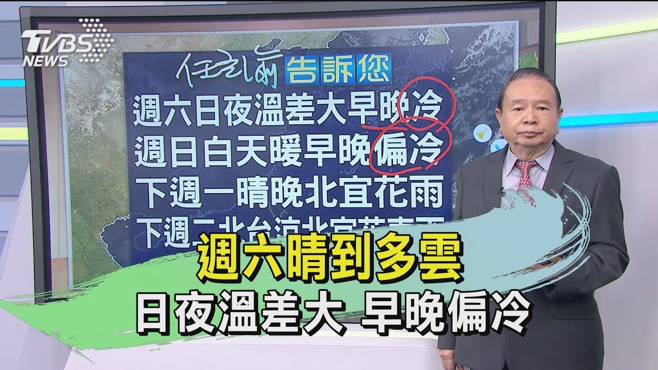 週六晴到多雲日夜溫差大 早晚偏冷