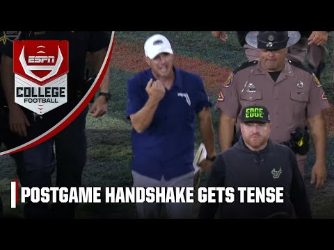 Postgame handshake after USF vs. FAU gets a bit heated 👀 | ESPN College Football