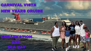 Boarding Carnival Vista for a New Years cruise (cruise vlog)