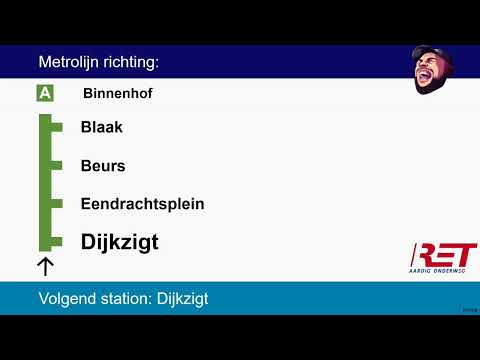 [RET Metro Rotterdam] Omroepen Lijn A Pernis - Schiedam Centrum - Binnenhof Maar dan met @Qucee3205