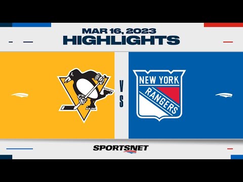 NHL Highlights | Penguins vs. Rangers - March 16, 2023