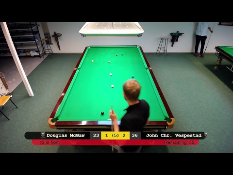 Kvalifisering: Douglas McGaw - John Christian Vespestad, Stord Snookerserie Våren 2017