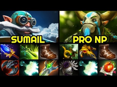SUMAIL Gyrocopter Try Hard Game vs Situational Build Nature's Prophet 7.27 Dota 2