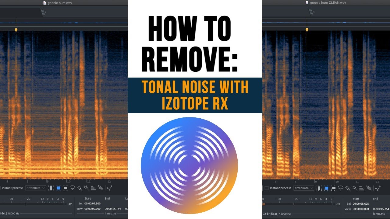 iZotope RX Tutorial - How to Remove Tonal Background Noise from Dialogue