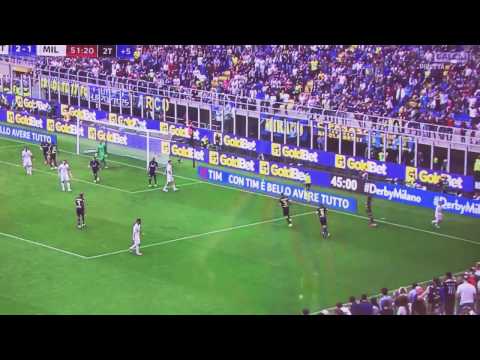 inter- milan 2-2 - #derbymilano primo cinese - pareggio Zapata ultimo secondo 15/04/2017