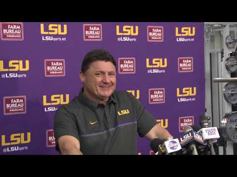 Video: "This Is A New Offense From Last Year," Ed Orgeron Says After Practice On Thursday