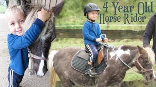 4-Year-Old Horse Rider! | Crazy8Family