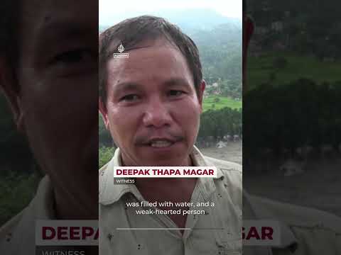 Survivors recount moment flash floods hit Nepal | AJ #shorts