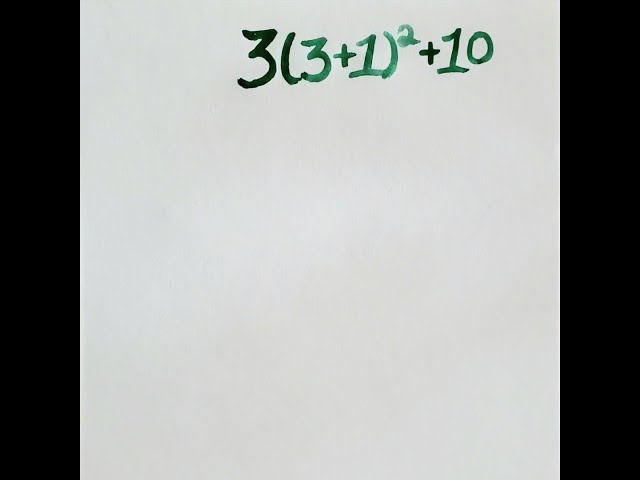 Problem Solved: PEMDAS on Saturday