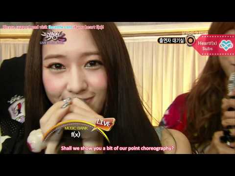 [HeartfxSubs] 120615 KBS2 Music Bank Waiting Room - f(x)