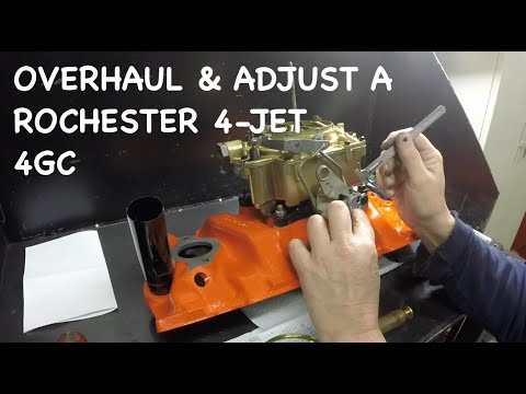 Rebuilding a Rochester 4-Jet carburetor complete overhaul.