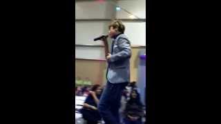 Reed Deming singing Just Imagine at Holiday Olé Market in San Antonio