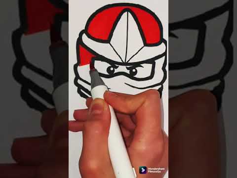 Colouring Lego Ninjago head #shorts