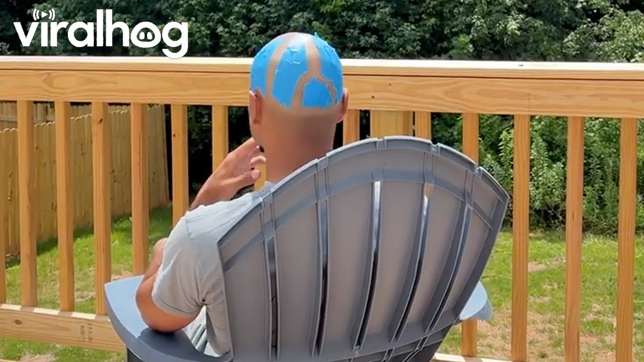 Bald Man Evens Out His Tan Lines || ViralHog