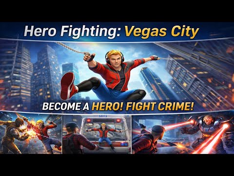 Hero Fighting: Vegas City Gameplay | Open World Spider Hero Action 🕷️