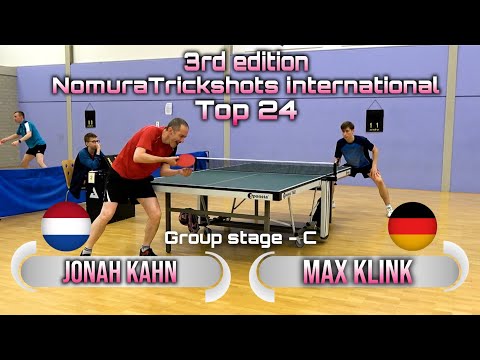 Top 24 Group C Jonah Kahn vs Max Klink - Nomuratrickshots international #tabletennis