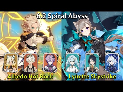 C2 Albedo Hot Rock & C6 Lynette Skystrike - Genshin Impact 6.2 Spiral Abyss Full Clear