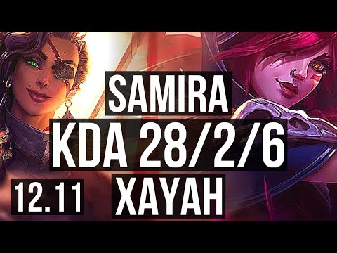 SAMIRA & Janna vs XAYAH & Senna (ADC) | Penta, 28/2/6, Legendary, 300+ games | NA Master | 12.11