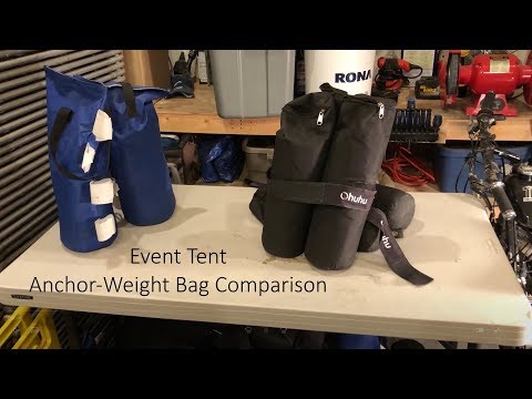Event Tent - Canopy Weight Bags Comparison - Ohuhu Vs Giga!