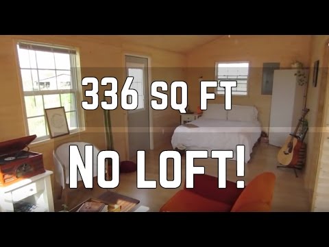 Tiny House Tour - 336 sq ft Converted Shed Cabin - No Loft!