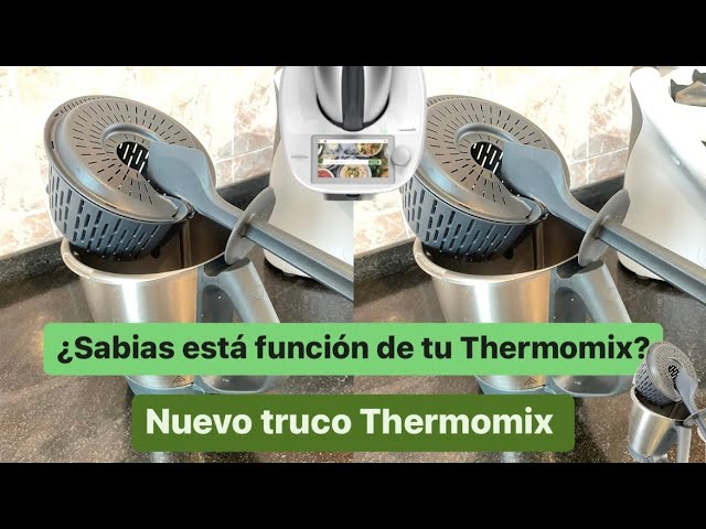 truco para escurrir el contenido del cestillo de tu Thermomix