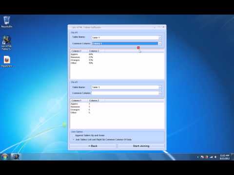 Join HTML Tables Software