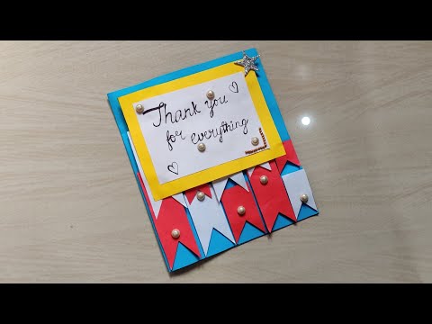 Thanks for everything ll easy gift card ll for parents ll beginners ll Sai Hanshitha