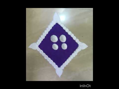 Navratri Rangoli Design, Day 3 BLUE 💙